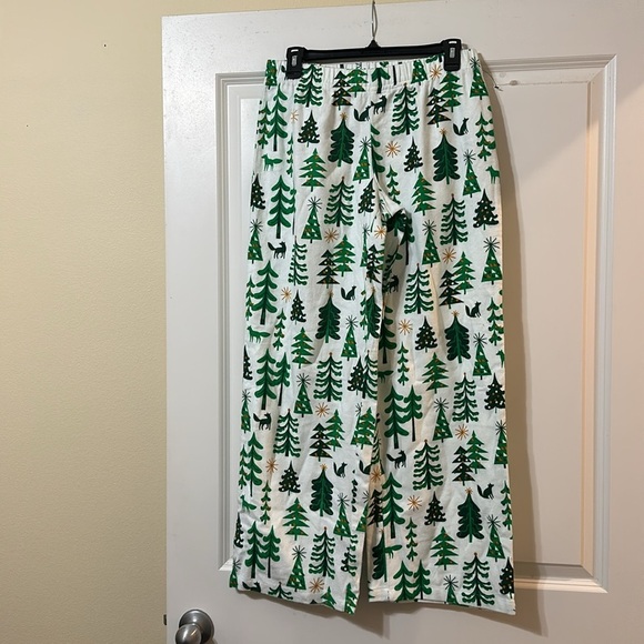Nordstrom Flannel Christmas Tree Women’s Pajama Pants, Size Small - Picture 2 of 11